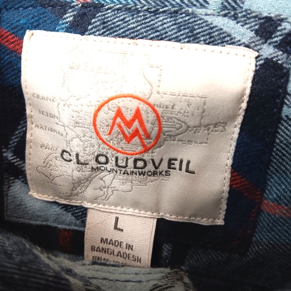 Mountainworks CLOUDVIEL flannel shirt size Large - Picture 2 of 8